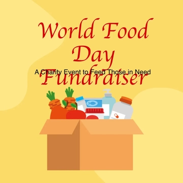 Free World Food Day Charity Linkedin Post Template to Edit Online