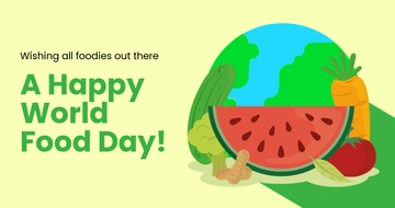 Free Happy World Food Day Facebook Post Template to Edit Online