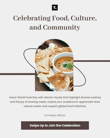 Free Happy World Food Day Instagram Post Template to Edit Online