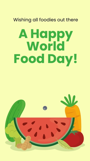 Free Happy World Food Day Instagram Story Template to Edit Online