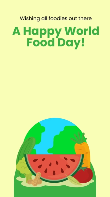 Free Happy World Food Day Snapchat Geofilter Template to Edit Online