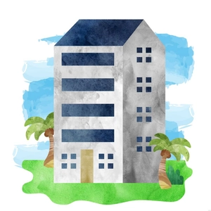 Watercolor Building Illustration