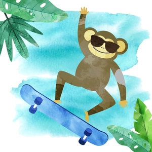 Funny Watercolor Illustration