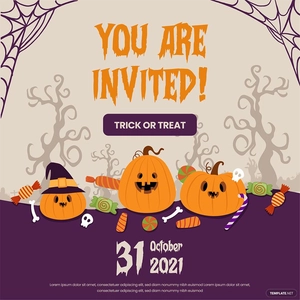 Halloween Party Invite Vector