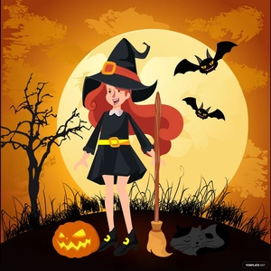 Halloween Costume Girl Vector