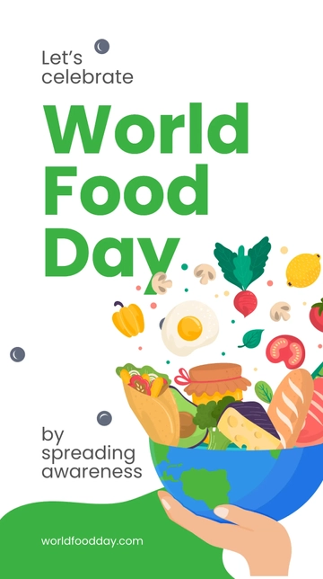 Free Simple World Food Day Instagram Story Template to Edit Online
