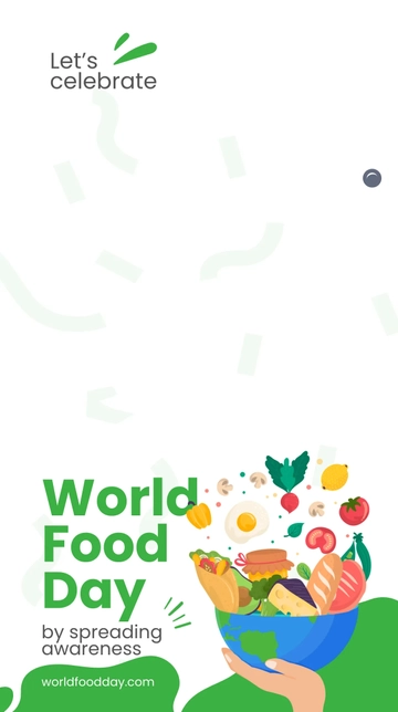 Free Simple World Food Day Snapchat Geofilter Template to Edit Online