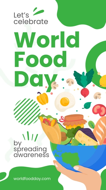 Free Simple World Food Day Whatsapp Post Template to Edit Online