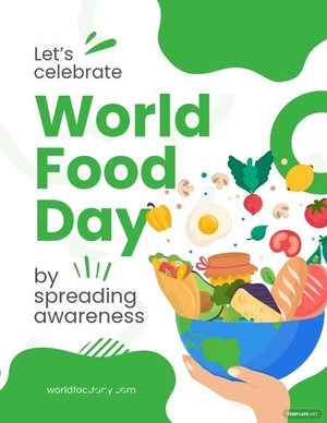 Simple World Food Day Flyer Template