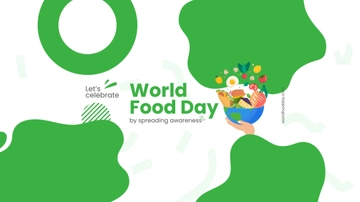 Free Simple World Food Day Youtube Banner Template to Edit Online