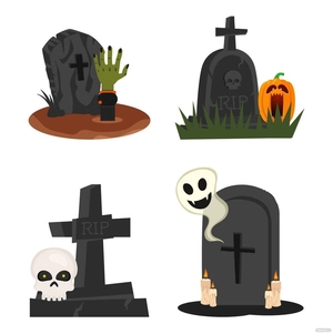 Halloween Tombstone Vector