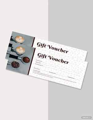 Cafe Gift Voucher Template