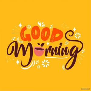 Good Morning Typography Vector