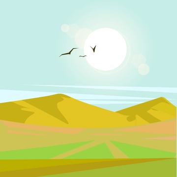 Free Mountain Morning Clipart Template to Edit Online