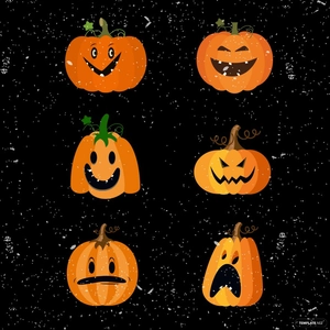 Decorative Halloween Pumpkin Vector