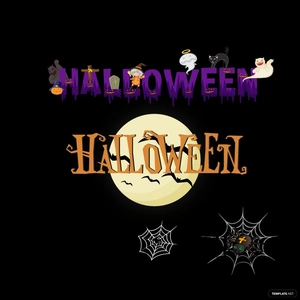 Halloween Font Vector