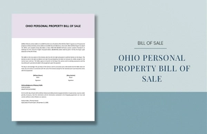 Ohio Personal Property Bill Of Sale Template