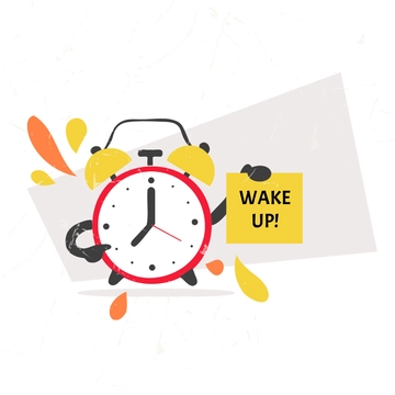 Free Good Morning Clock Clipart Template to Edit Online
