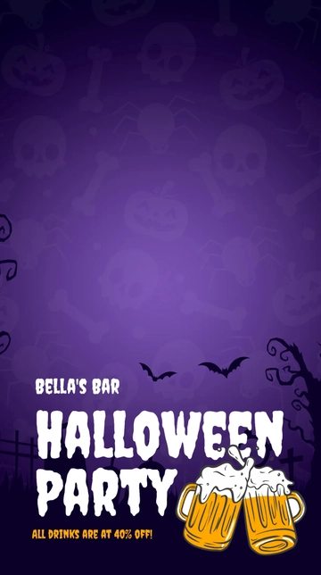 Free Halloween Party Snapchat Geofilter Template to Edit Online