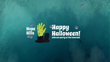 Free Happy Halloween Youtube Banner Template to Edit Online