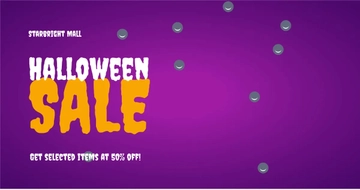Free Halloween Sale Facebook Post Template to Edit Online