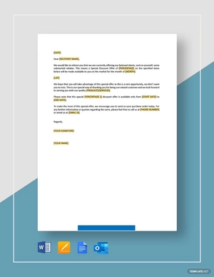 Announcement of New Discount Offer Template