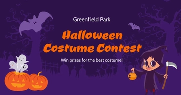 Free Halloween Costume Contest Facebook Post Template to Edit Online