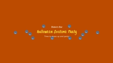 Free Halloween Costume Party Youtube Banner Template to Edit Online