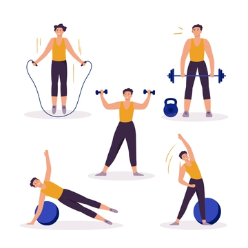 Free Good Morning Workout Clipart Template to Edit Online