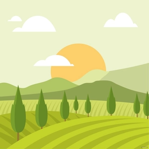 Morning Landscape Vector
