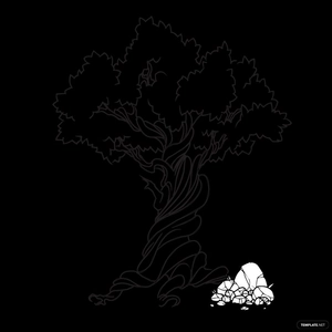 White Tree Vector