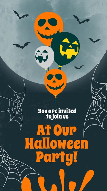 Free Halloween Invitation Instagram Story Template to Edit Online