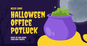 Free Halloween Potluck Facebook Post Template to Edit Online