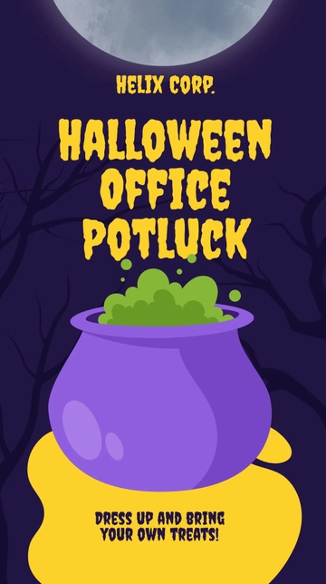 Free Halloween Potluck Whatsapp Post Template to Edit Online Free Halloween Potluck Whatsapp Post Template to Edit Online