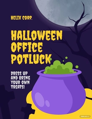 Halloween Potluck Flyer Template