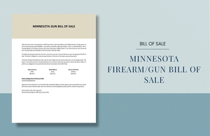 Minnesota Firearm / Gun Bill of Sale Template