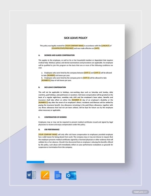 Sick Leave Policy Template