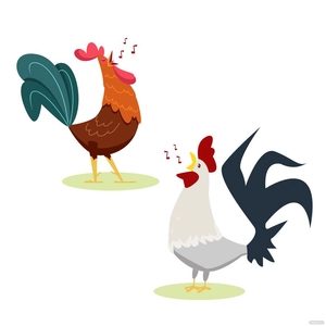 Good Morning Rooster Vector