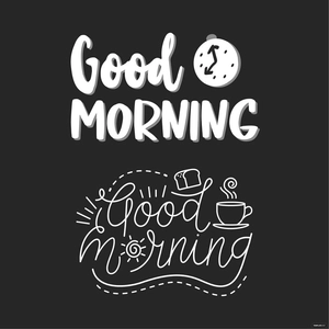 White Good Morning Vector