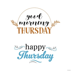 Good Morning Thursday Vector