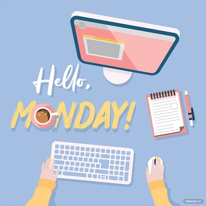 Monday Good Morning Vector