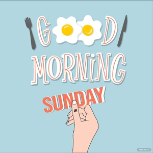 Good Morning Sunday Vector