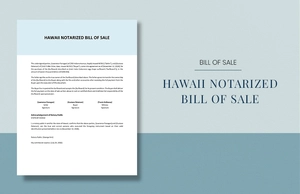 Hawaii Notarized Bill of Sale Template