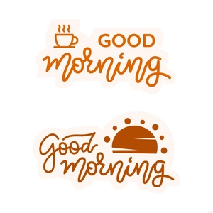 Good Morning Label Vector
