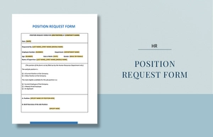 Position Request Form Template Position Request Form Template