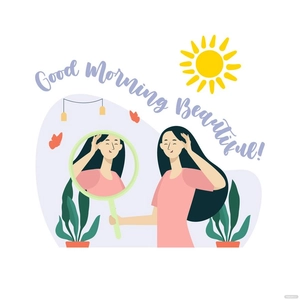 Good Morning Beautiful Vector