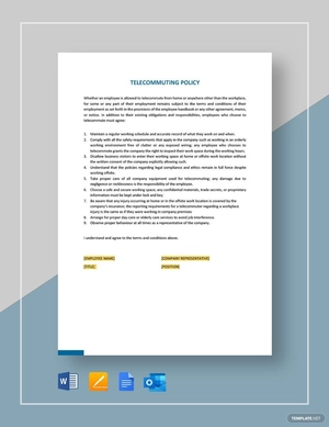 Telecommuting Policy Template