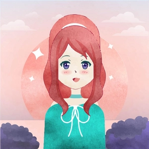 Watercolor Anime Illustration