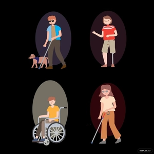 Disabled People Vector