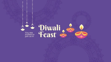 Free Diwali Feast Youtube Banner Template to Edit Online